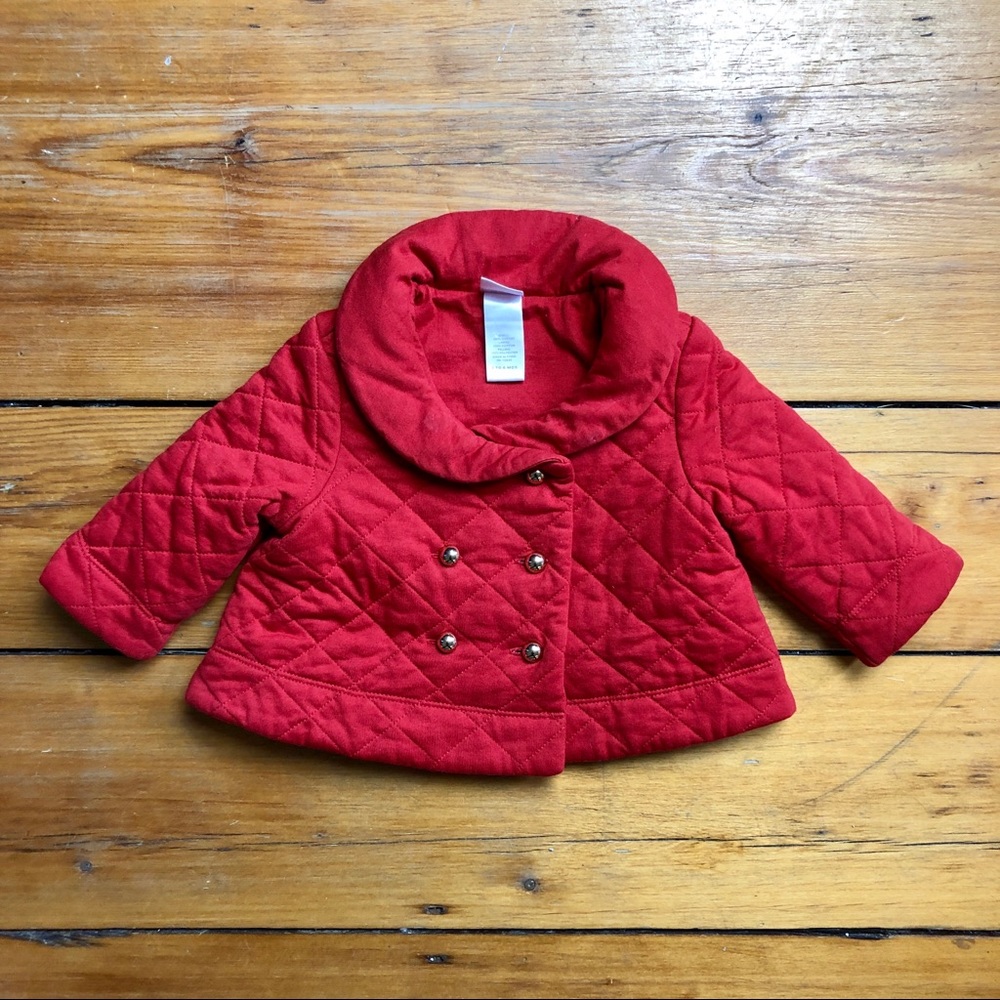 Janie and Jack Red Quilted Coat